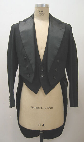 Ensemble, wool, silk, plastic, French