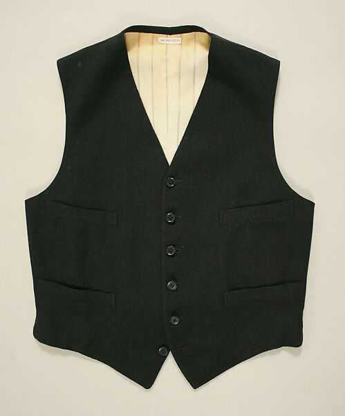 Suit, (a, c) wool, silk, plastic; (b) wool, silk, plastic, linen, French