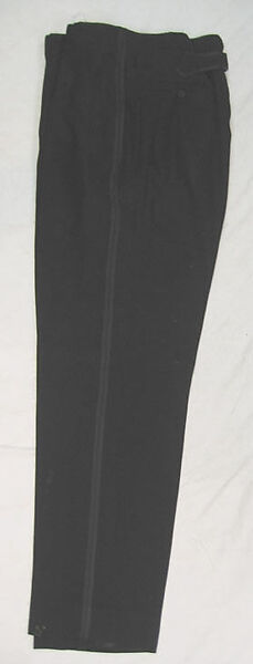 Trousers, wool, silk, plastic, French