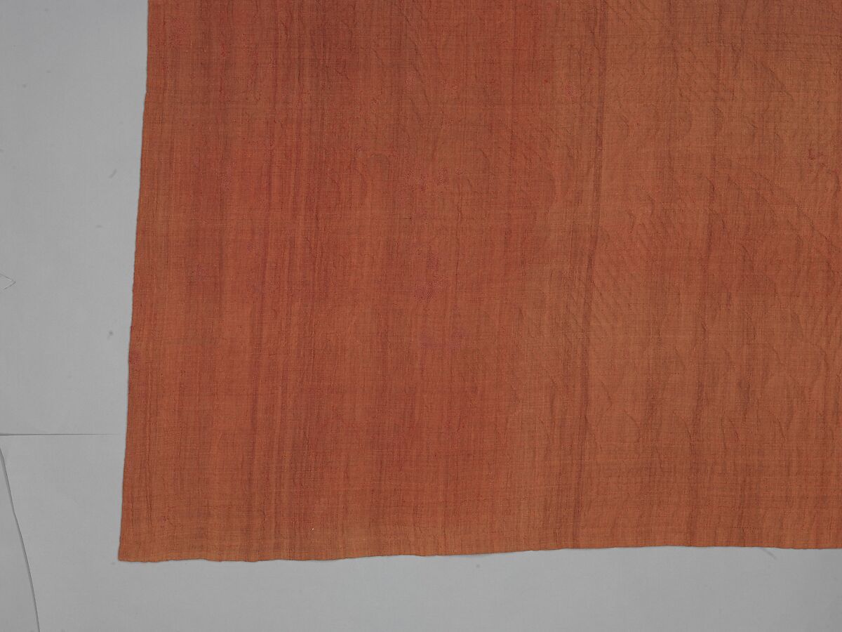 Wholecloth calamanco quilt, Wool and cotton, American