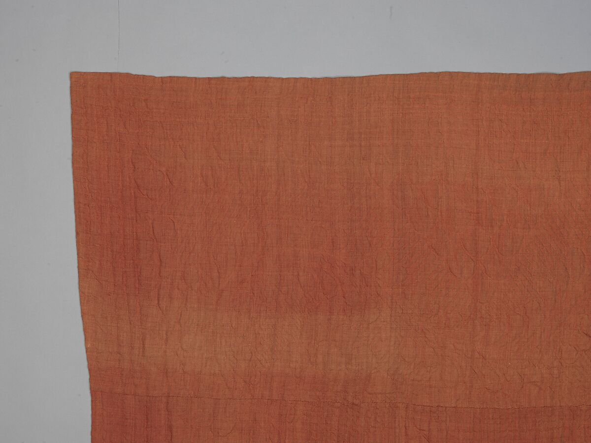 Wholecloth calamanco quilt, Wool and cotton, American