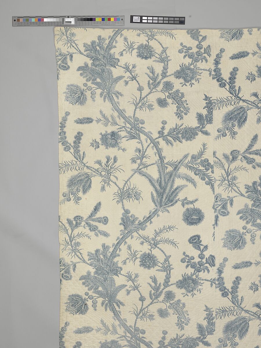 Wholecloth quilt, Cotton, British, probably