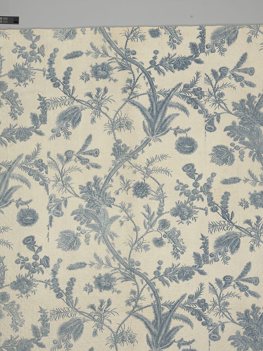 Wholecloth quilt, Cotton, British, probably