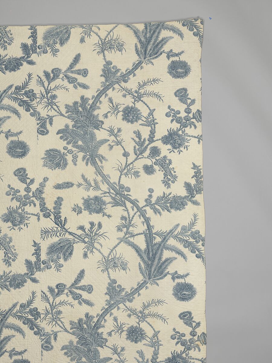 Wholecloth quilt, Cotton, British, probably