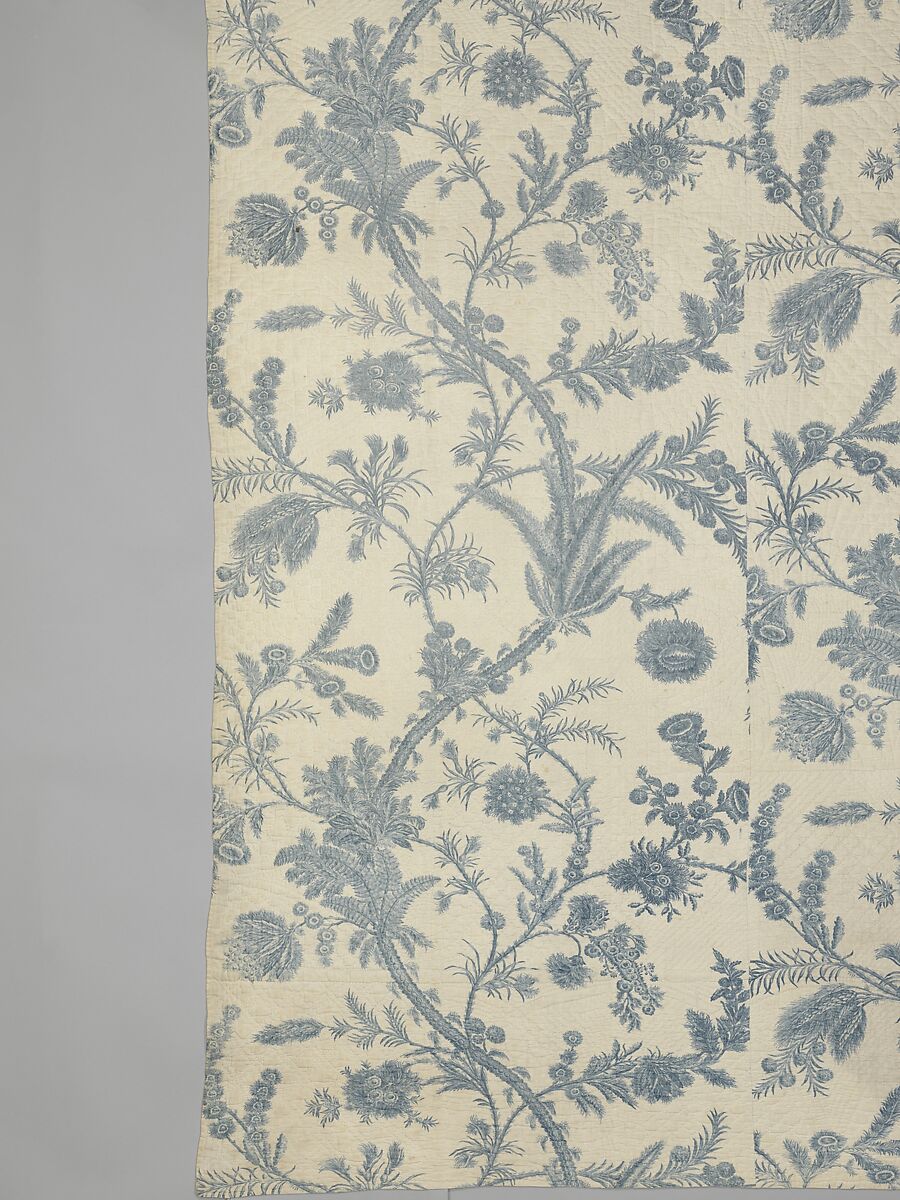 Wholecloth quilt, Cotton, British, probably