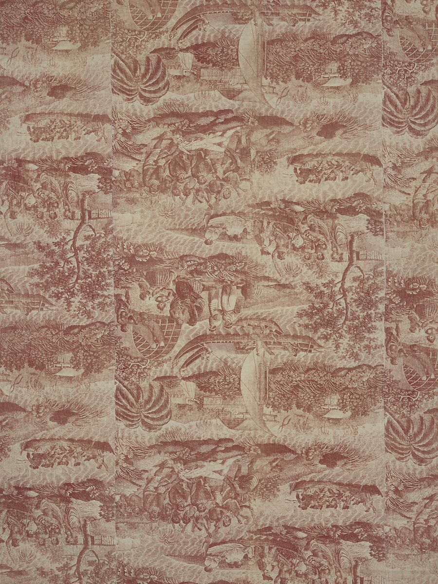 Wholecloth quilt, Cotton, British, probably