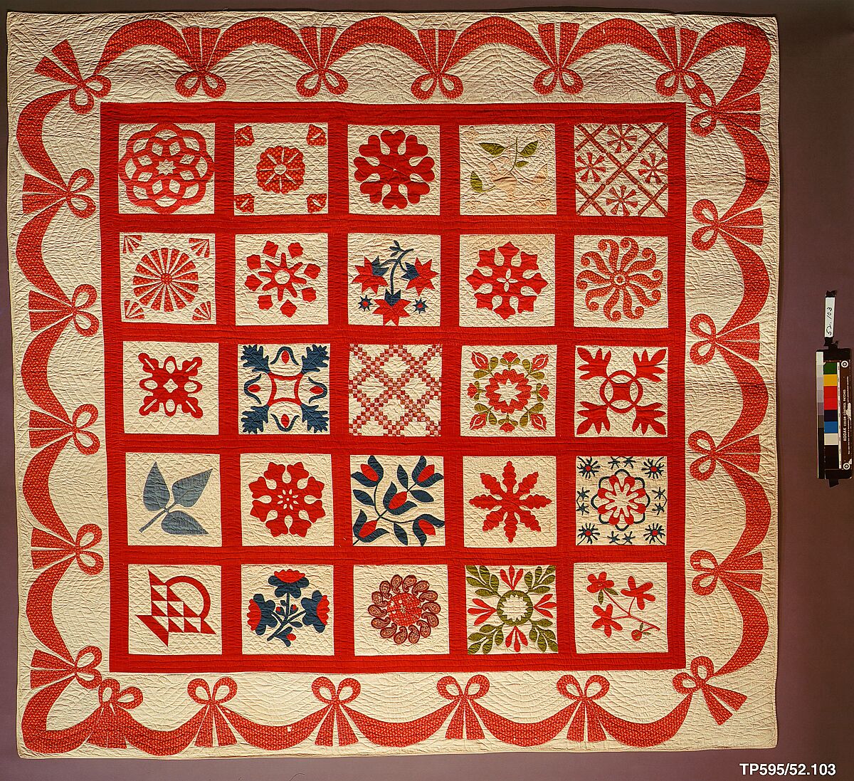 Quilt, Album pattern, Members of the First Reform Churches of Fishkill and Hopewell, Cotton, American