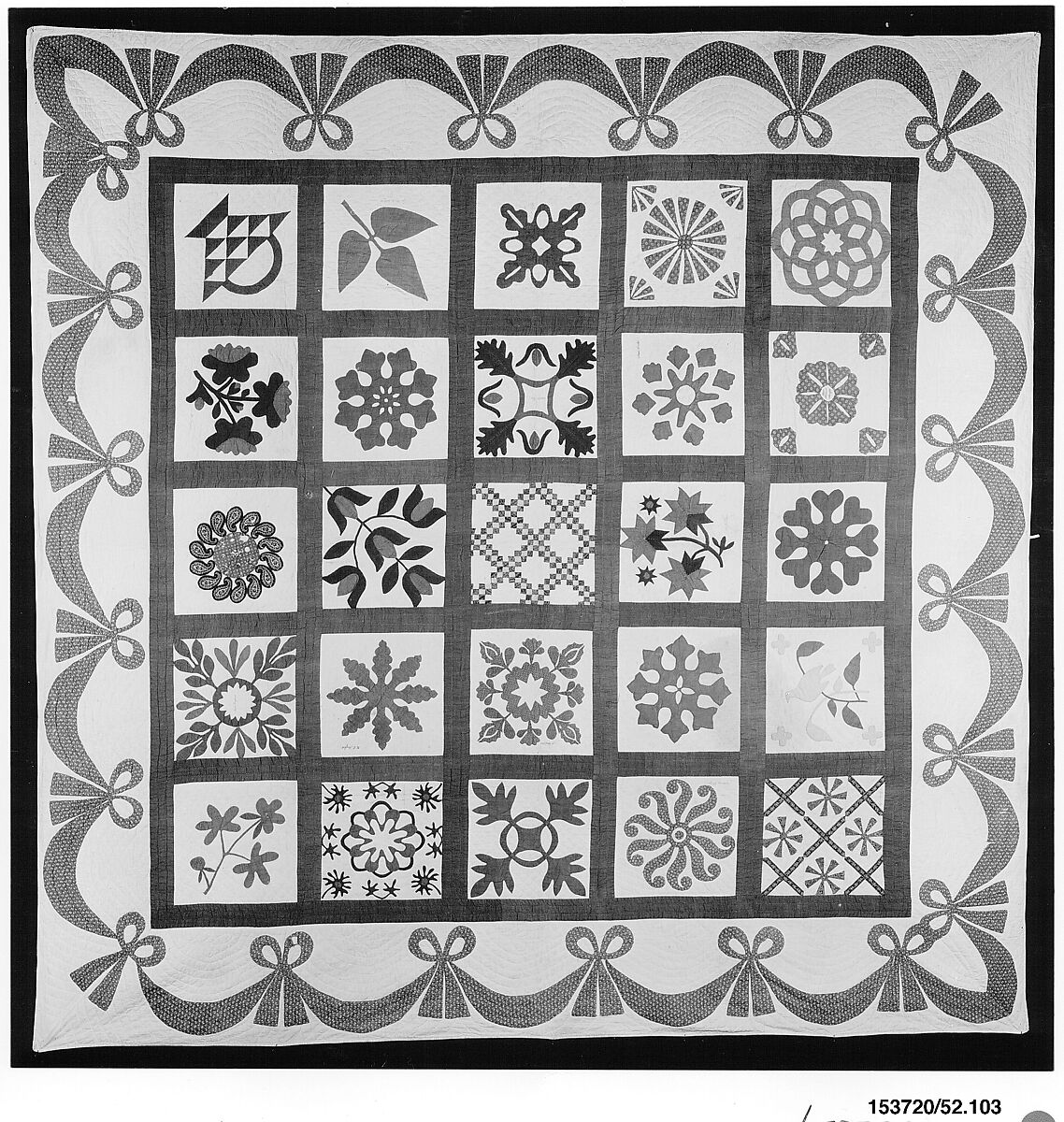 Quilt, Album pattern, Members of the First Reform Churches of Fishkill and Hopewell, Cotton, American