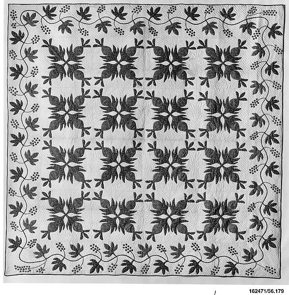 Quilt, Pineapple pattern, Ann Downing Hegeman, Cotton, American