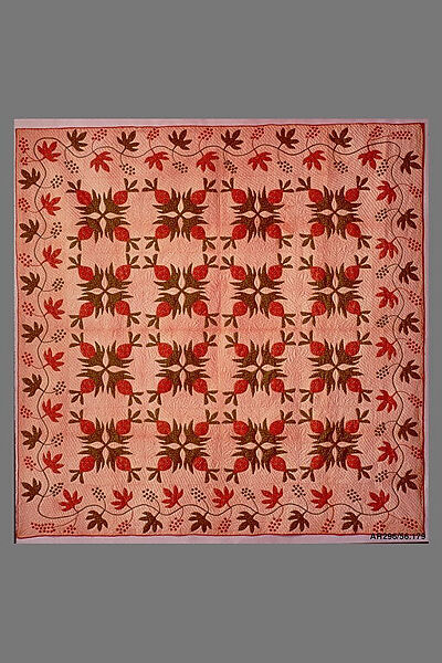 Quilt, Pineapple pattern, Ann Downing Hegeman, Cotton, American 