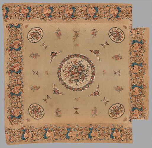 Chintz appliquéd quilt