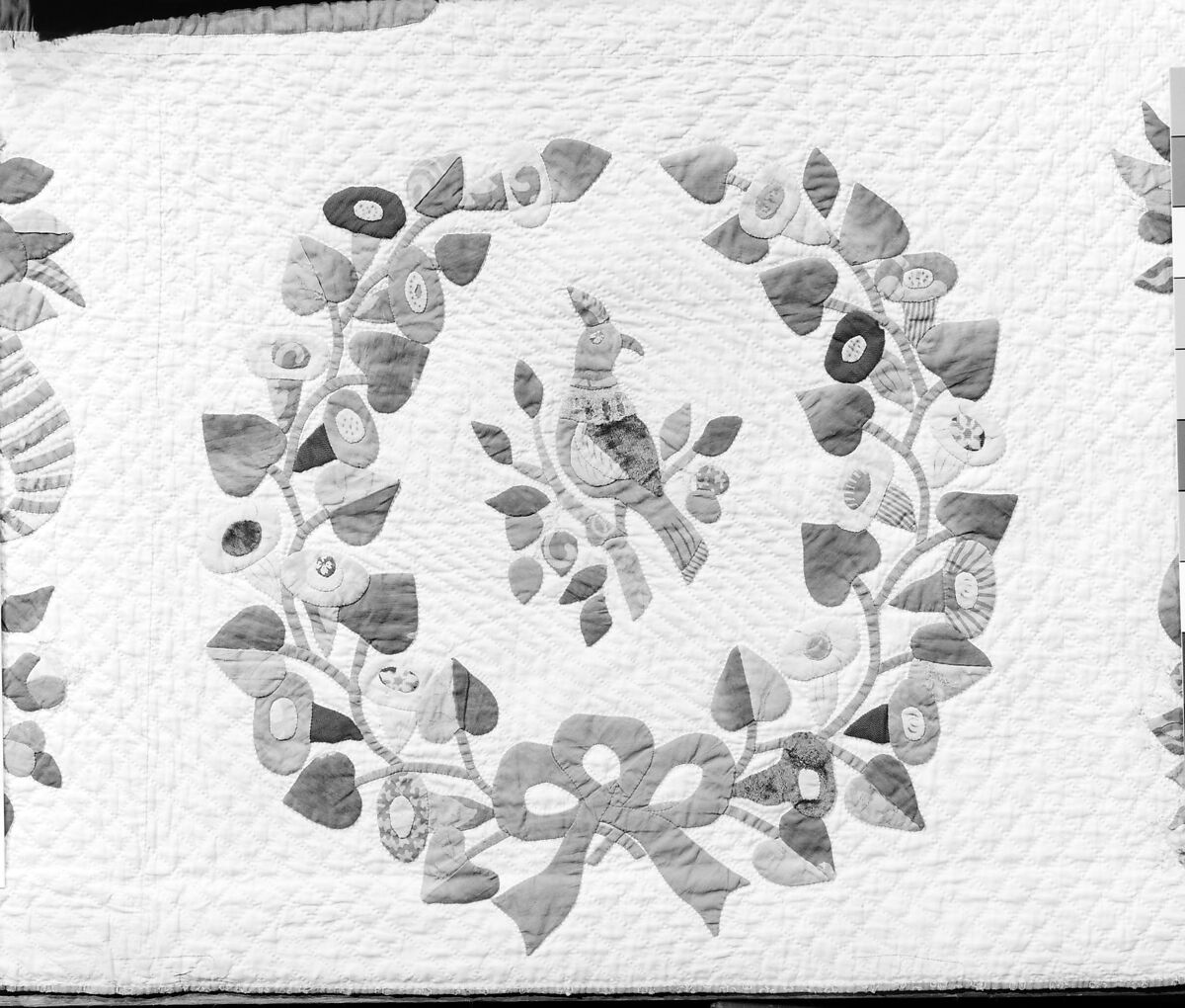 Quilt, Presentation pattern, Designs attributed to Mary Hergenroder Simon (1808–1877), Cotton and silk velvet, American