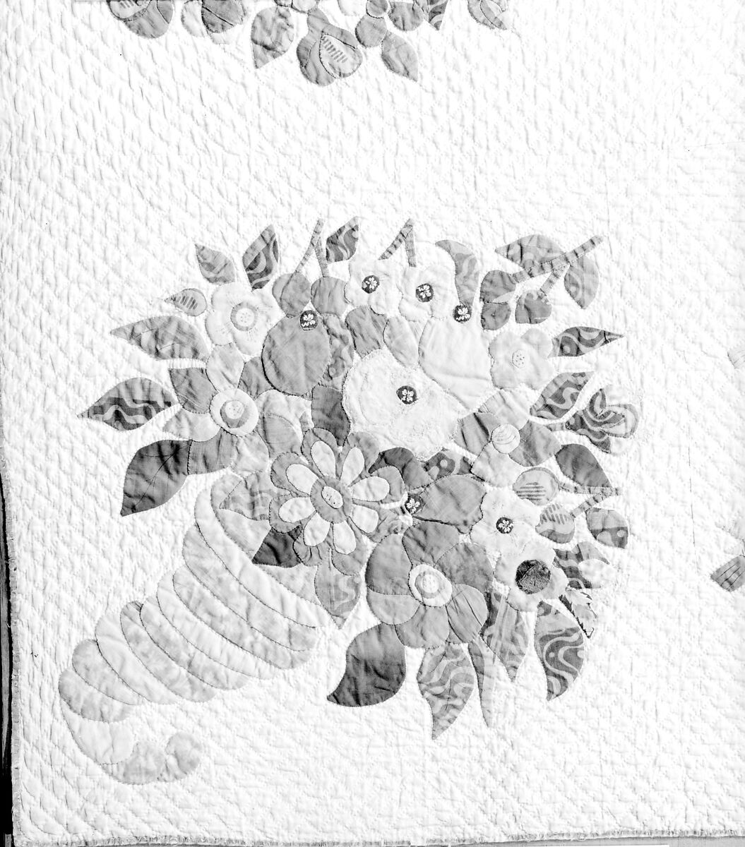 Quilt, Presentation pattern, Designs attributed to Mary Hergenroder Simon (1808–1877), Cotton and silk velvet, American