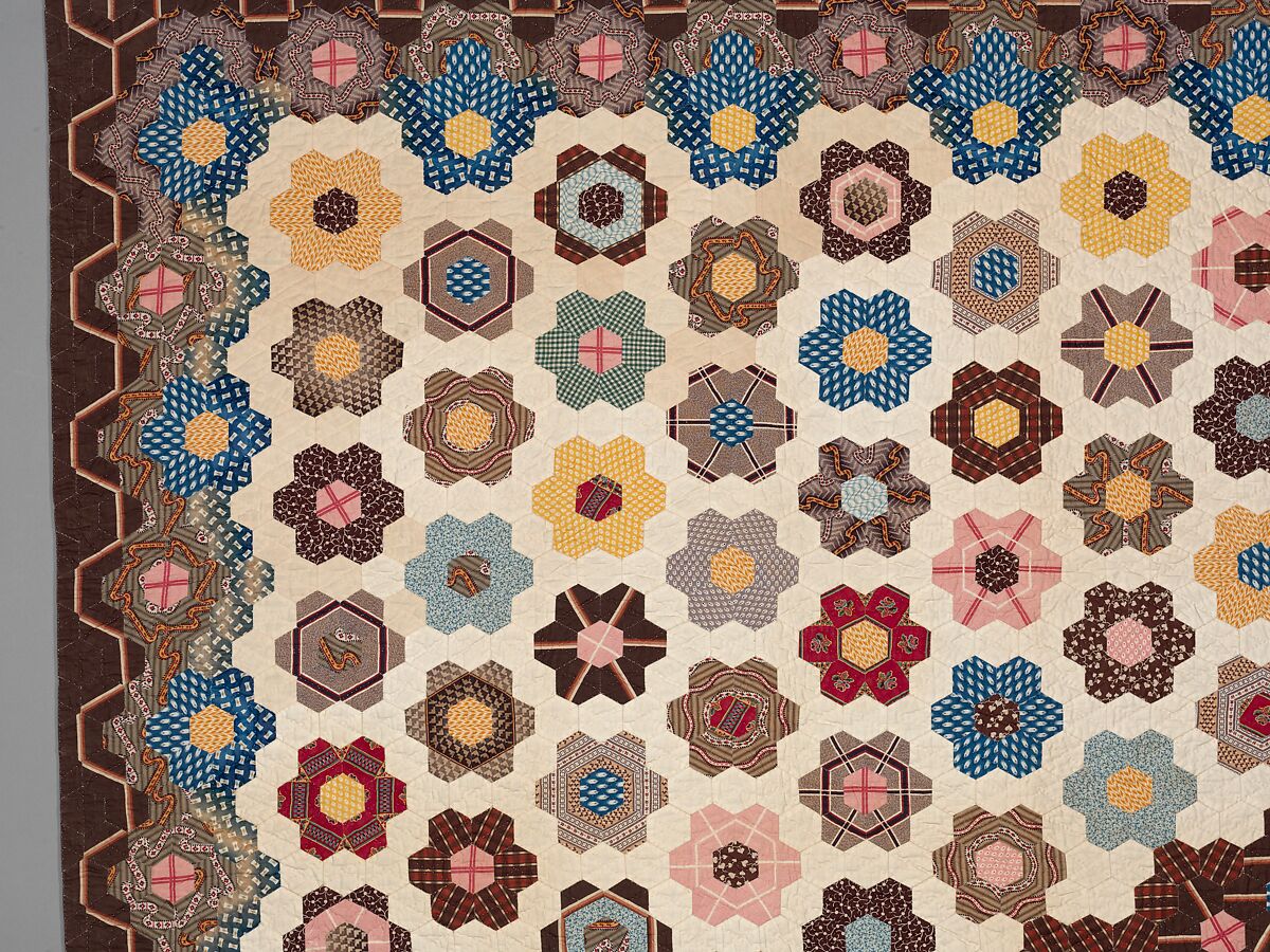 Honeycomb Quilt, Elizabeth Van Horne Clarkson (1771–1852), Cotton, American