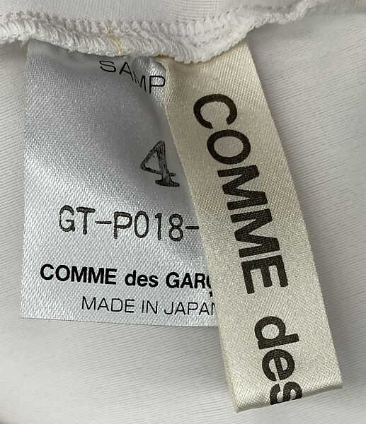 Ensemble, (a–d) Comme des Garçons (Japanese, founded 1969), (a, b) synthetic, (c, d) leather, (e) silk, synthetic, Japanese