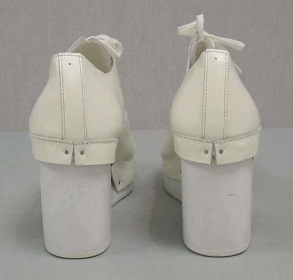 Ensemble, (a–d) Comme des Garçons (Japanese, founded 1969), (a, b) synthetic, (c, d) leather, (e) silk, synthetic, Japanese