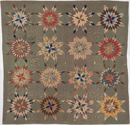 Quilt, Star of Bethlehem pattern variation