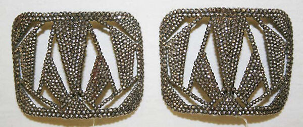 Shoe buckles, metal, French 