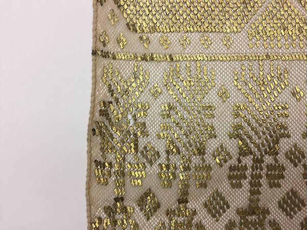 Scarf, Cotton, gold metal plaques