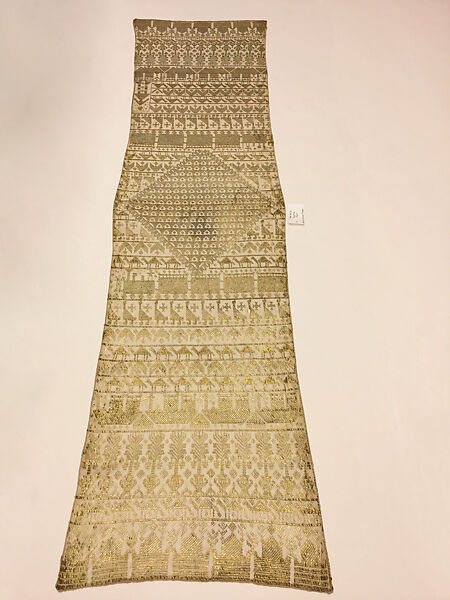 Scarf, Cotton, gold metal plaques