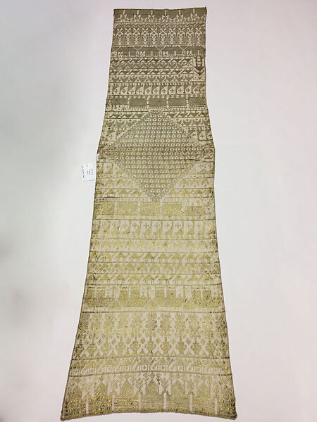 Scarf, Cotton, gold metal plaques
