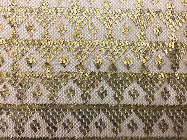 Scarf, Cotton, gold metal plaques