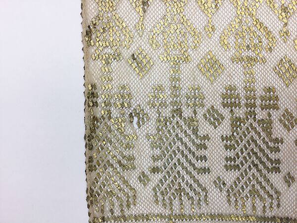 Scarf, Cotton, gold metal plaques