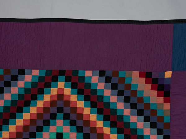 Amish maker - Quilt, Sunshine and Shadow pattern - American - The