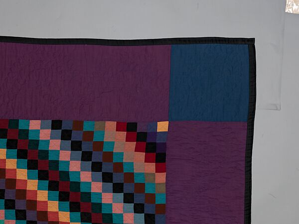 Quilt, Sunshine and Shadow pattern, Amish maker, Wool and cotton, American