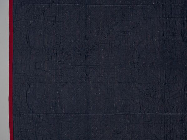 Quilt, Diamond in the Square pattern, Amish maker, Wool and cotton, American