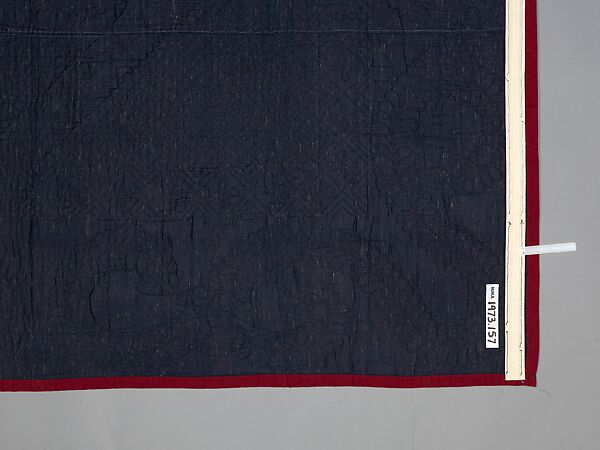 Quilt, Diamond in the Square pattern, Amish maker, Wool and cotton, American