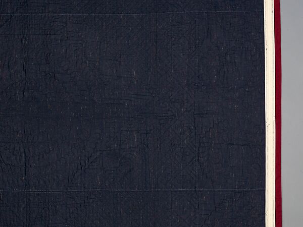 Quilt, Diamond in the Square pattern, Amish maker, Wool and cotton, American