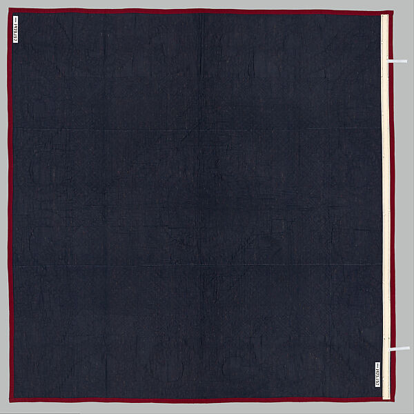 Quilt, Diamond in the Square pattern, Amish maker, Wool and cotton, American