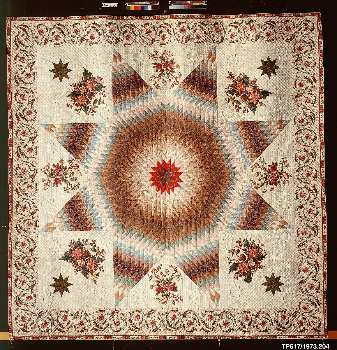 Star of Bethlehem Quilt, Cotton, American