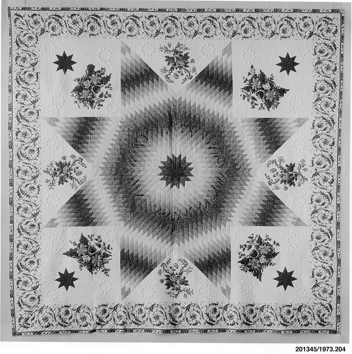 Star of Bethlehem Quilt, Cotton, American