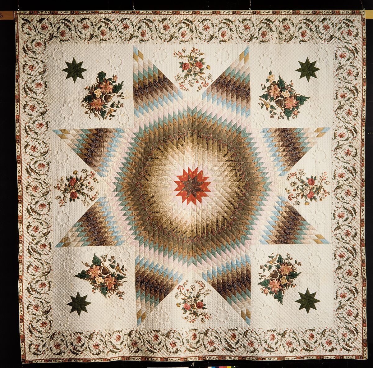 Star of Bethlehem Quilt, Cotton, American