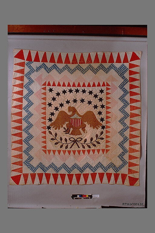 Quilt, Eagle pattern, Cotton, American
