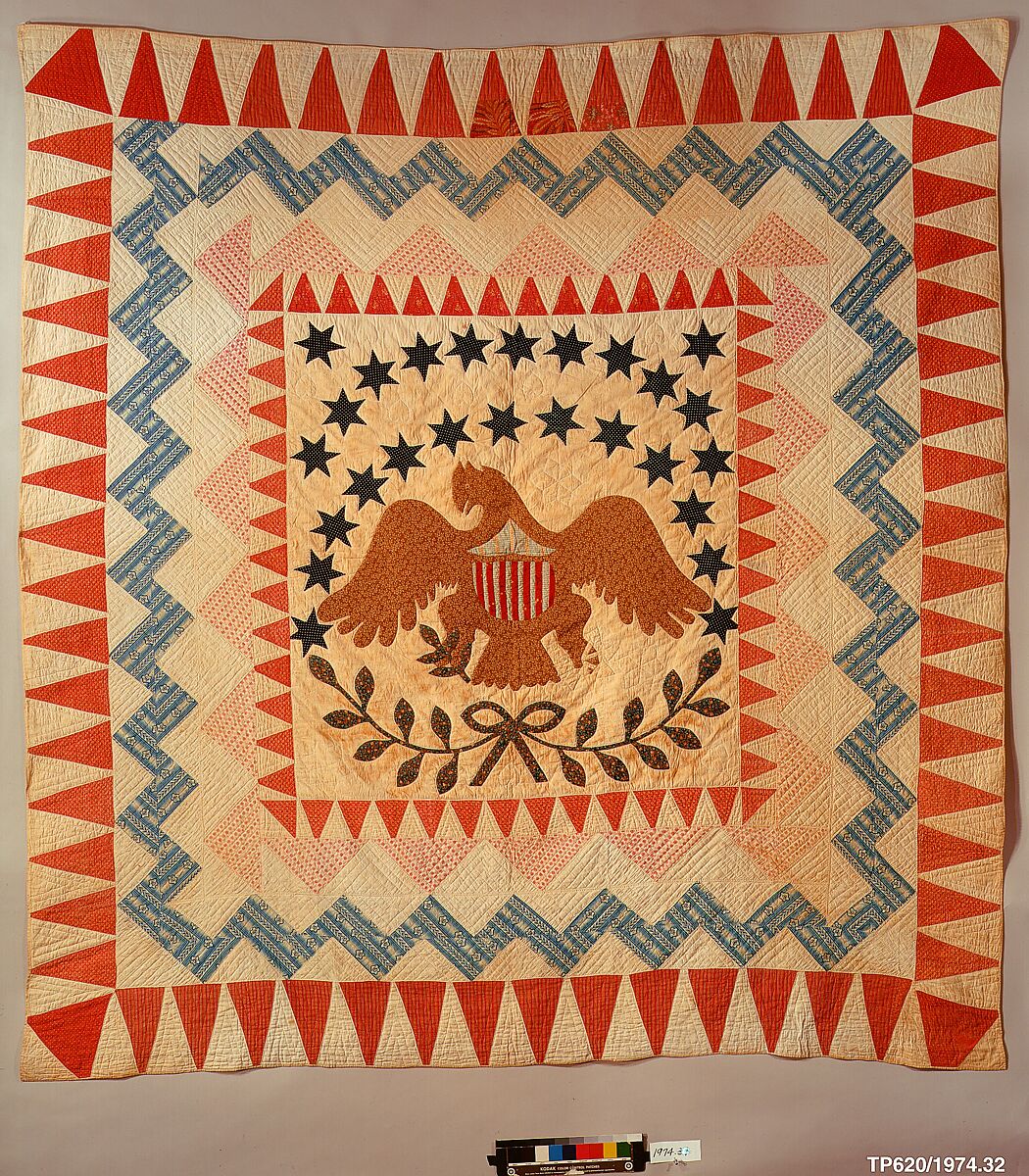 Quilt, Eagle pattern, Cotton, American