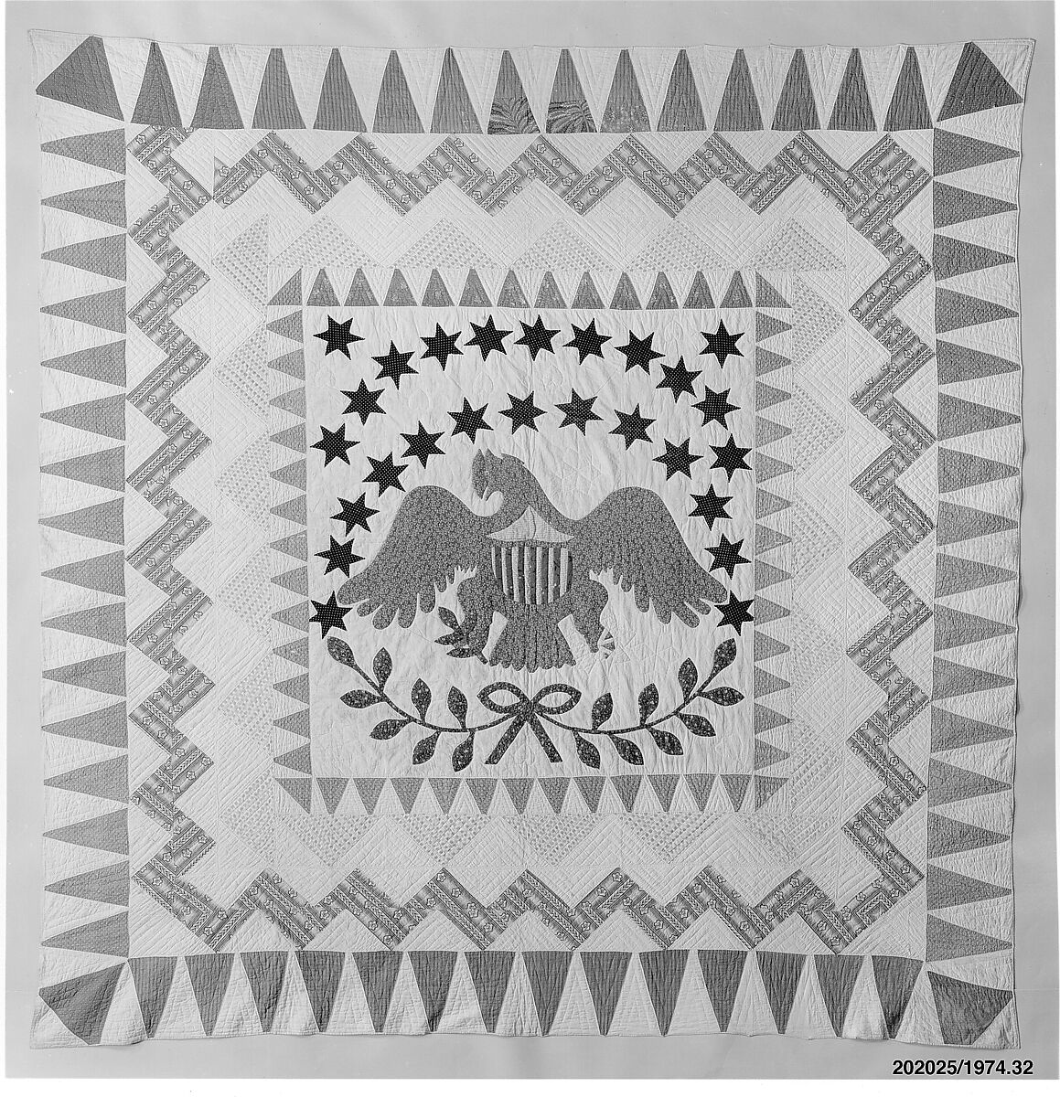 Quilt, Eagle pattern, Cotton, American