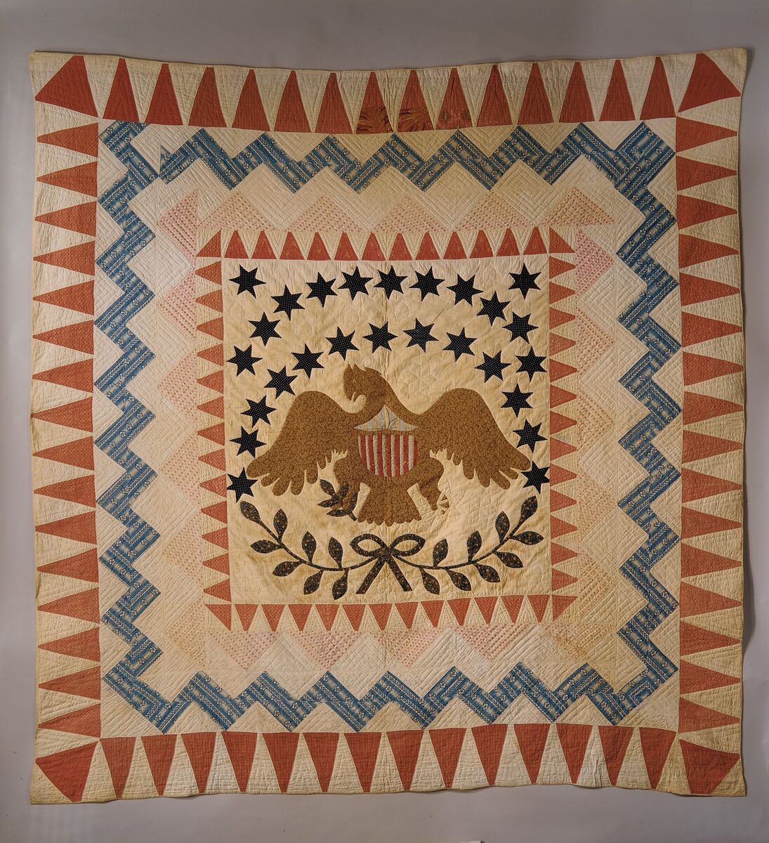 Quilt, Eagle pattern, Cotton, American