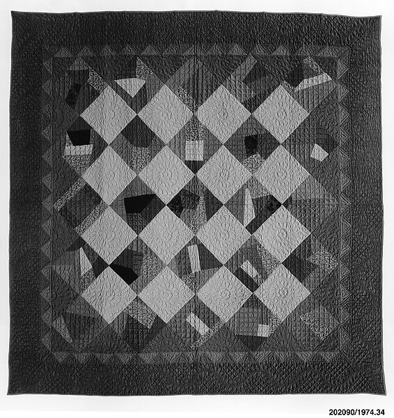 Quilt, Crazy pattern, Silk, silk velvet, and wool, American