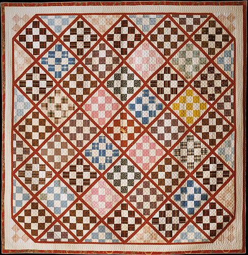 Quilt, Nine Patch pattern variation
