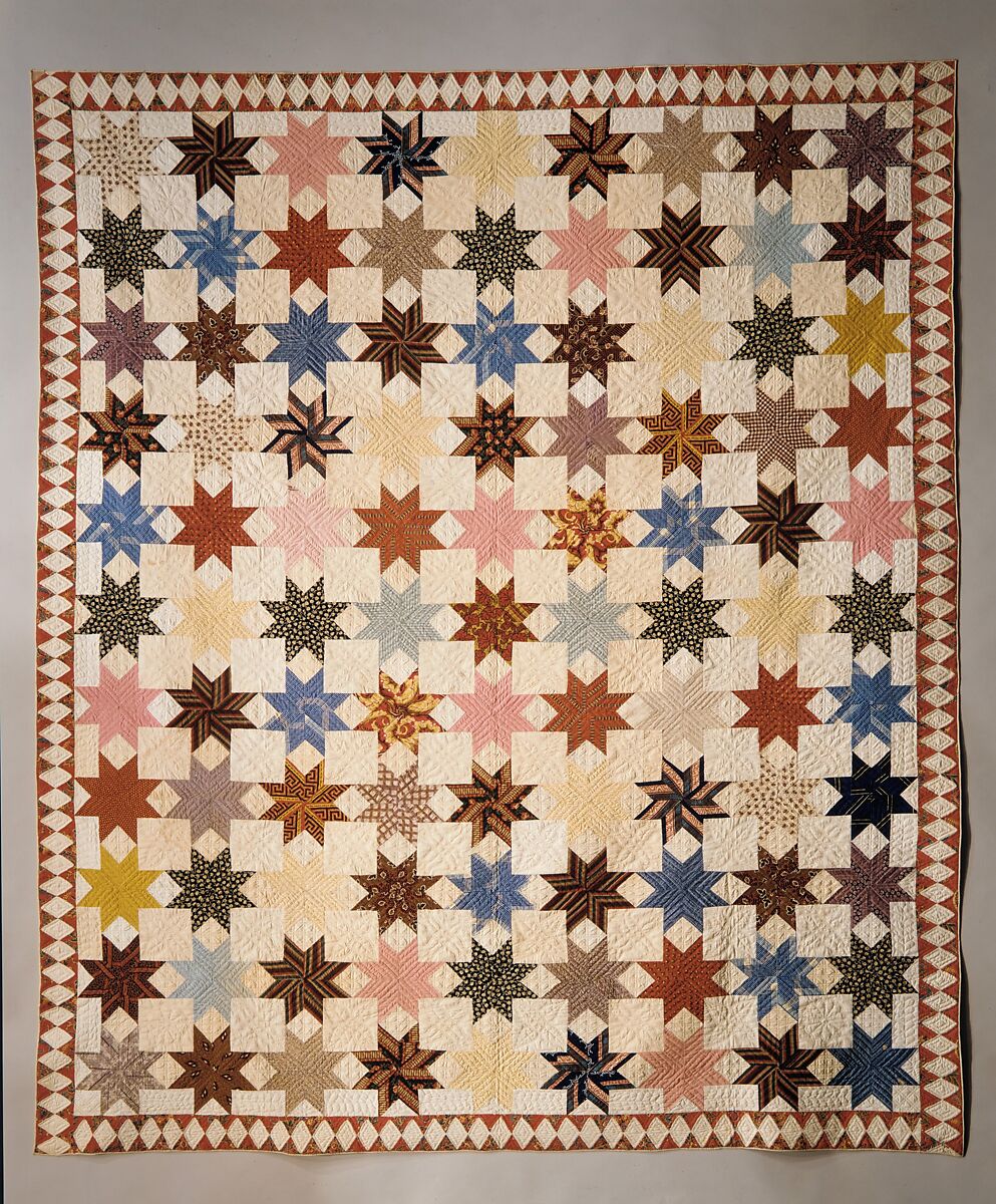 Star of Lemoyne Quilt, Rebecca Davis, Cotton, American