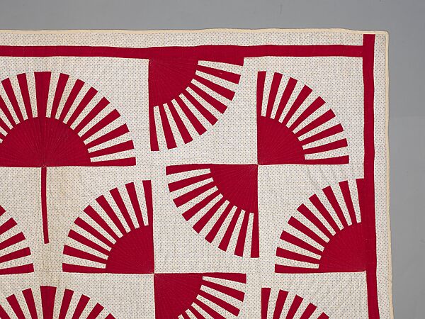 Quilt, Fan pattern, Cotton, American