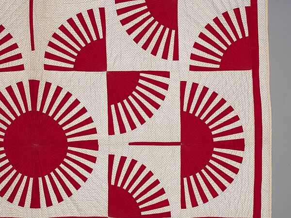 Quilt, Fan pattern, Cotton, American