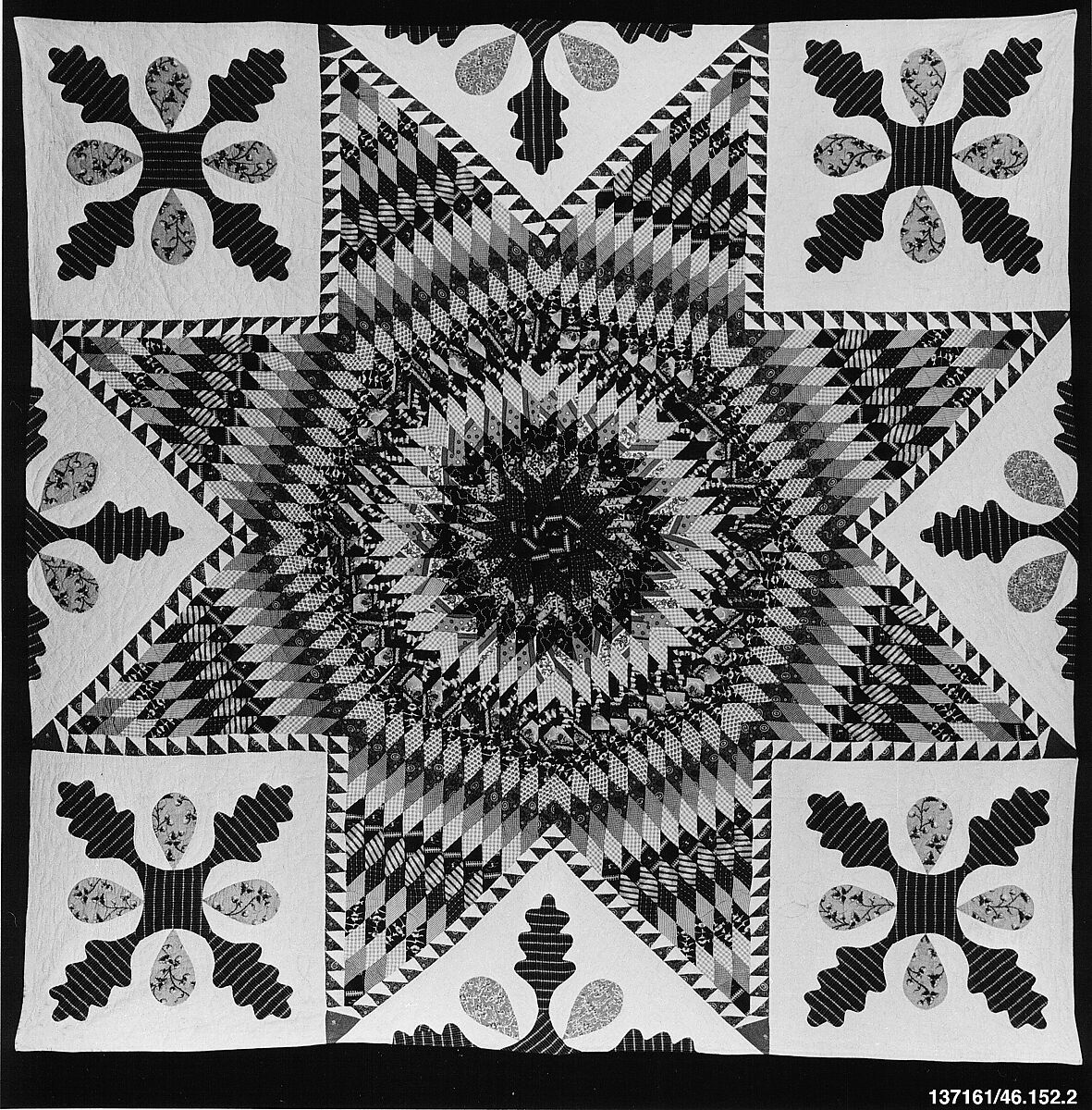 Quilt, Star of Bethlehem, Members of the congregation of the First Baptist Church, Perth Amboy, Cotton, American