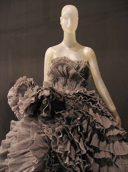 Evening dress, Nina Ricci (French, founded 1932), silk, synthetic, French