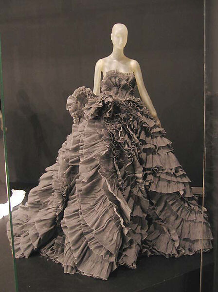 Evening dress, Nina Ricci (French, founded 1932), silk, synthetic, French