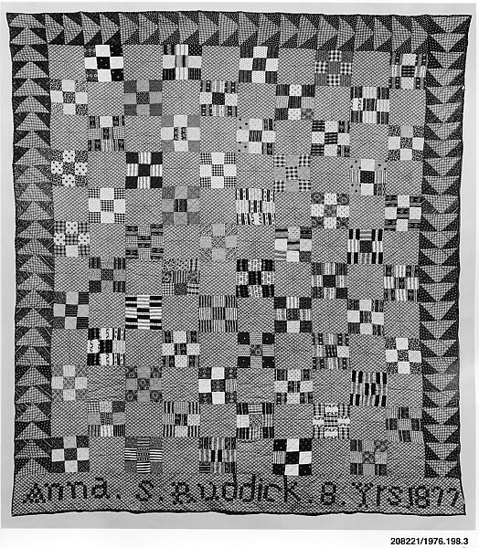 Nine Patch Quilt, Anna Susan Ruddick Trowbridge (1869–1949), Cotton, American