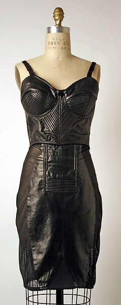 Ensemble, Jean Paul Gaultier (French, born 1952), leather, synthetic, French 